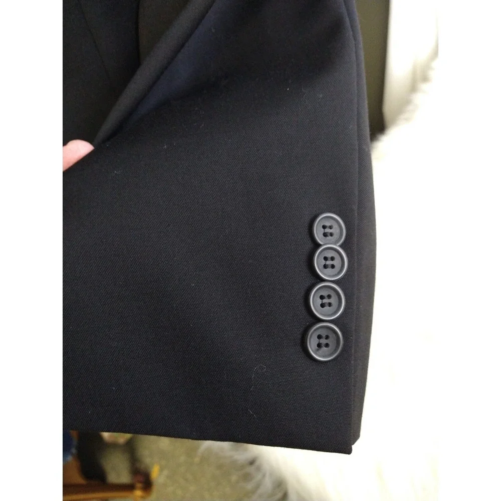 READ Pronto Uomo Platinum Blazer Men 40R 42 Black Wool 2 Button Jacket Coat